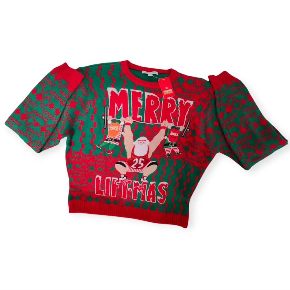 Men's Crewneck Merry Liftmas Christmas Sweater